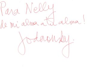 Dedicatoria de Alejandro Jodorowsky.